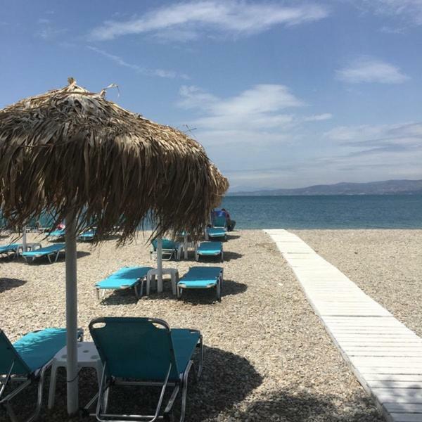 Beach Front Apartment Nea Palatia Eksteriør billede